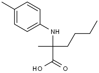 2-甲基-2-(对甲苯基氨基)己酸 结构式