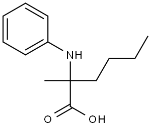 2-甲基-2-(苯基氨基)己酸 结构式