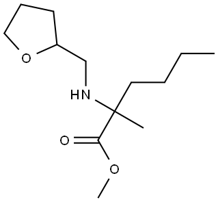 甲基 2-甲基-2-(((四氢呋喃-2-基)甲基)氨基)己酸酯 结构式