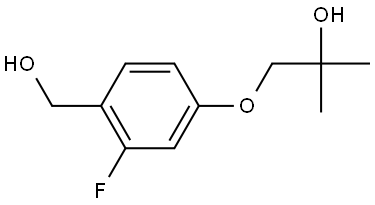 2-Fluoro-4-(2-hydroxy-2-methylpropoxy)benzenemethanol 结构式