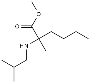 甲基 2-(异丁基氨基)-2-甲基己酸酯 结构式