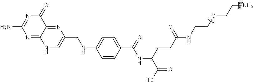 氨基-聚乙二醇-叶酸 结构式