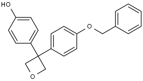 4-[3-(4-Benzyloxy-phenyl)-oxetan-3-yl]-phenol 结构式