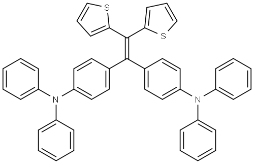 4,4'-(2,2-di(thiophen-2-yl)ethene-1,1-diyl)bis(N,N-diphenylaniline) 结构式