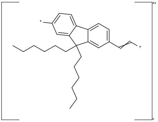 聚(9,9-二正己基芴基-2,7-乙烯撑) 结构式