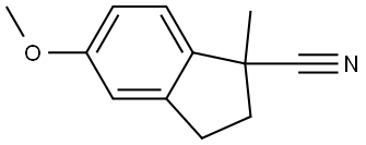 5-methoxy-1-methyl-2,3-dihydro-1H-indene-1-carbonitrile 结构式