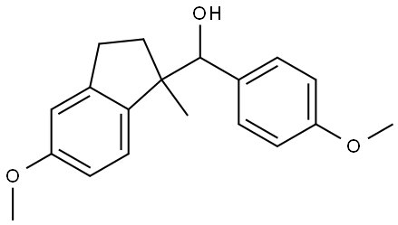 (5-methoxy-1-methyl-2,3-dihydro-1H-inden-1-yl)(4-methoxyphenyl)methanol 结构式