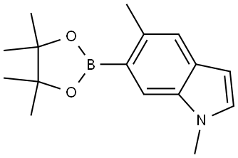 1,5-二甲基-6-(4,4,5,5-四甲基-1,3,2-二氧杂硼烷-2-基)-1H-吲哚 结构式