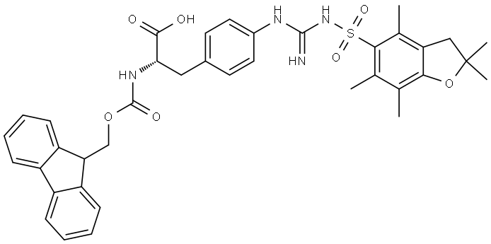 FMOC-(4,( PBF)-GUANIDO)PHE-OH 结构式