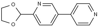 6-(1,3-dioxolan-2-yl)-3,4'-bipyridine 结构式