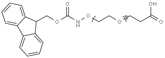 保护-氨基氧基-十二聚乙二醇-羧酸 结构式