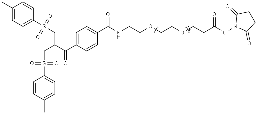 双砜-十二聚乙二醇-琥珀酰亚胺酯 结构式