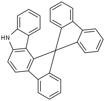 Spiro[9H-fluorene-9,12′(5′H)-indeno[1,2-c]carbazole] 结构式