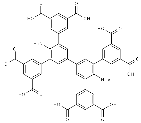 3,3',5,5'-四(3,5-二羧基苯基)-4,4'-联苯二胺 结构式