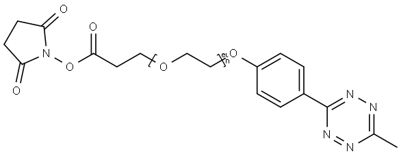 Methyltetrazine-PEG12-NHS ester 结构式