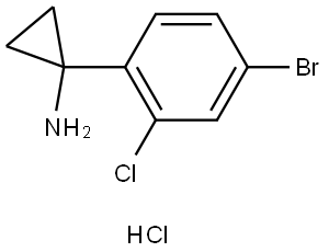 1-(4-溴-2-氯苯基)环丙烷-1-胺盐酸盐 结构式