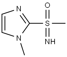 1-甲基-2-(S-甲基亚磺酰亚胺基)-1H-咪唑 结构式