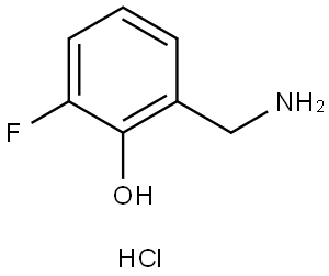 2-(氨基甲基)-6-氟苯酚盐酸盐 结构式