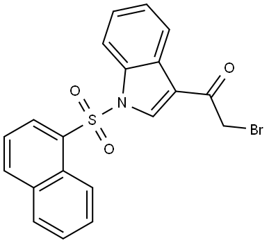 2-bromo-1-(1-(naphthalen-1-ylsulfonyl)-1H-indol-3-yl)ethanone 结构式