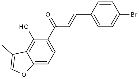 (2E)-3-(4-Bromophenyl)-1-(4-hydroxy-3-methyl-5-benzofuranyl)-2-propen-1-one 结构式