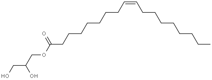 9-Octadecenoic acid (9Z)-, 2,3-dihydroxypropyl ester, labeled with carbon-13 结构式