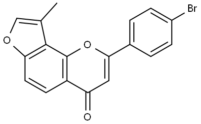 2-(4-Bromophenyl)-9-methyl-4H-furo[2,3-h]-1-benzopyran-4-one 结构式