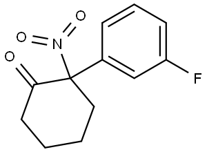 2-(3-fluorophenyl)-2-nitrocyclohexan-1-one 结构式