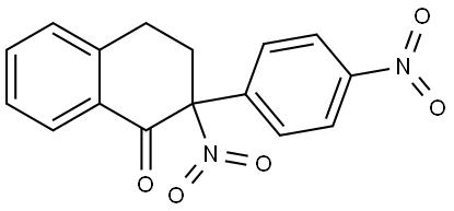 2-nitro-2-(4-nitrophenyl)-3,4-dihydronaphthalen-1(2H)-one 结构式