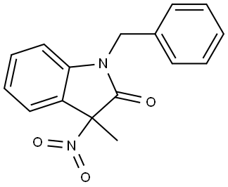 1-benzyl-3-methyl-3-nitroindolin-2-one 结构式