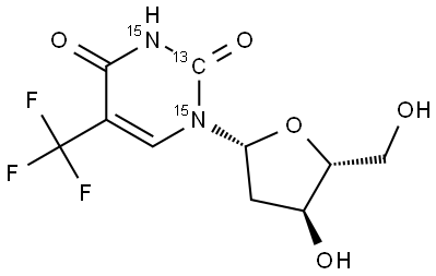 三氟尿苷杂质 结构式