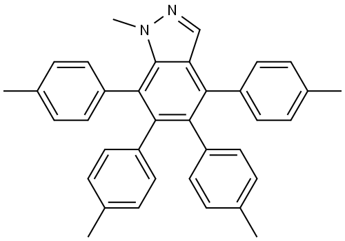 1-methyl-4,5,6,7-tetra-p-tolyl-1H-indazole 结构式