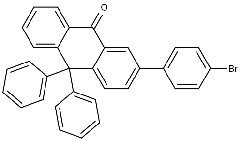 2-(4-溴苯基)-10,10-二苯基-10H-蒽酮 结构式