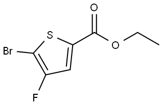 5-溴-4-氟-2-噻吩甲酸乙酯 结构式