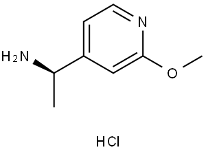 (R)-1-(2-methoxypyridin-4-yl)ethan-1-amine hydrochloride 结构式