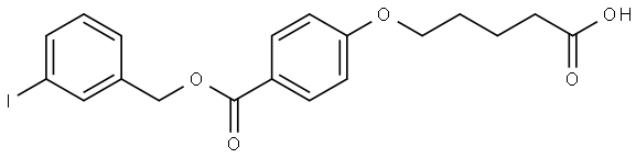 Benzoic acid, 4-(4-carboxybutoxy)-, 1-[(3-iodophenyl)methyl] ester 结构式