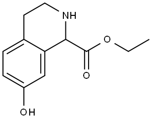 ethyl 7-hydroxy-1,2,3,4-tetrahydroisoquinoline-1-carboxylate hydrobromide 结构式