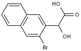 3-Bromo-α-hydroxy-2-naphthaleneacetic acid 结构式