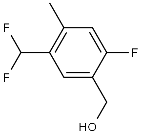 (5-(difluoromethyl)-2-fluoro-4-methylphenyl)methanol 结构式