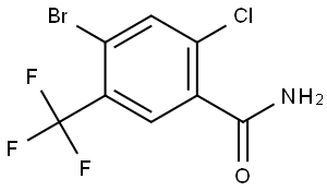 4-bromo-2-chloro-5-(trifluoromethyl)benzamide 结构式