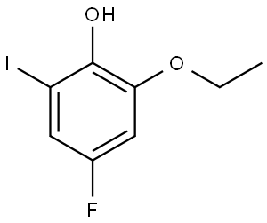 2-Ethoxy-4-fluoro-6-iodophenol 结构式
