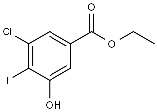 Ethyl 3-chloro-5-hydroxy-4-iodobenzoate 结构式
