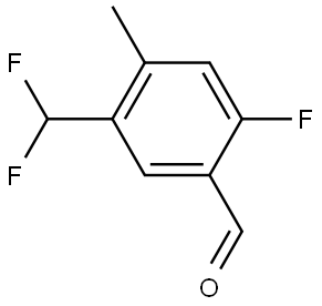 5-(difluoromethyl)-2-fluoro-4-methylbenzaldehyde 结构式
