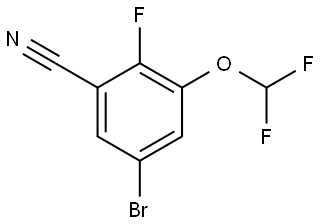 5-bromo-3-(difluoromethoxy)-2-fluorobenzonitrile 结构式