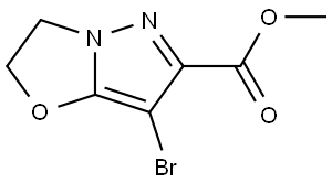 methyl 7-bromo-2,3-dihydropyrazolo[5,1-b]oxazole-6-carboxylate 结构式
