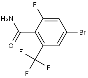 4-bromo-2-fluoro-6-(trifluoromethyl)benzamide 结构式