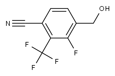 3-Fluoro-4-(hydroxymethyl)-2-(trifluoromethyl)benzonitrile 结构式