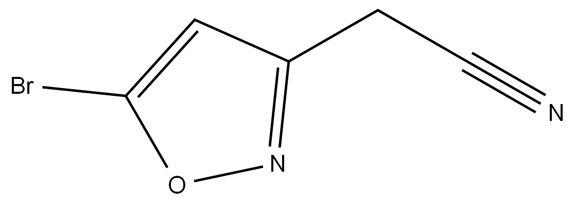 2-(5-溴异噁唑-3-基)乙腈 结构式