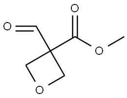 3-甲酰氧杂环丁烷-3-羧酸甲酯 结构式