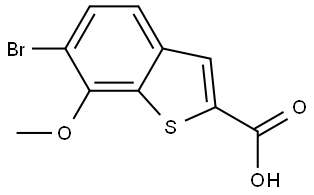 6-bromo-7-methoxybenzo[b]thiophene-2-carboxylic acid 结构式