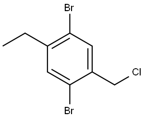 1,4-Dibromo-2-(chloromethyl)-5-ethylbenzene 结构式